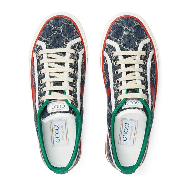 Giày Sneaker Nữ Gucci GG Tennis 1977 WMNS 606110-2KQ10-4463 Màu Xanh Denim - Giày - Vua Hàng Hiệu
