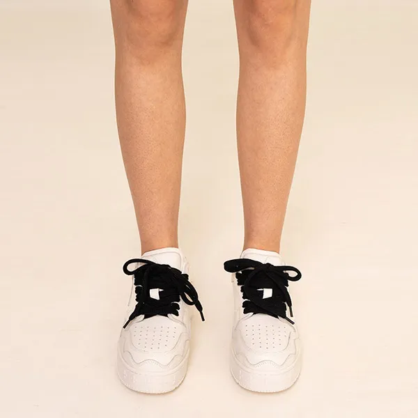 Giày Sneaker Nữ SMFK White Compass Lychee Skate S0016W+ Màu Trắng - 3