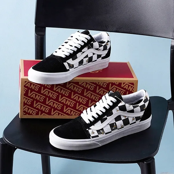 Giày Sneakers Vans Old Skool Bee Check VN0A3WKT9EH Màu Đen Trắng Size 37 - Giày - Vua Hàng Hiệu