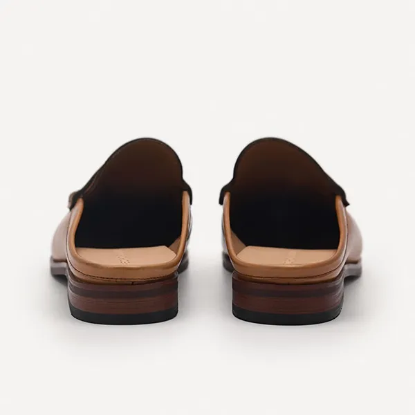 Giày Sục Nữ Pedro Blake Leather Penny Loafer Mules - Camel 66600009 Màu Nâu - Giày - Vua Hàng Hiệu