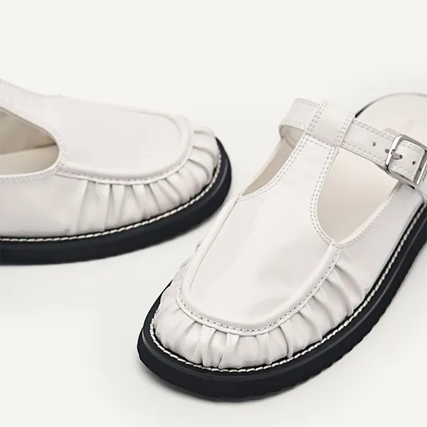 Giày Sục Nữ Pedro Carmen Mule Loafers White 66680043 Màu Trắng