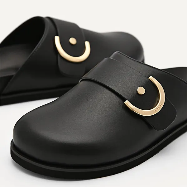 Giày Sục Nữ Pedro Yasmin Fabric Mules Black 66380010 Màu Đen - Giày - Vua Hàng Hiệu