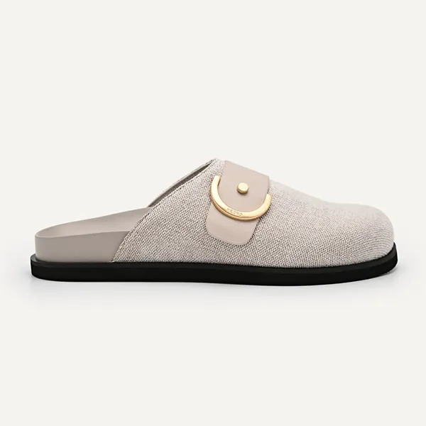 Giày Sục Nữ Pedro Yasmin Fabric Mules Taupe 66380010 Màu Be Xám - Giày - Vua Hàng Hiệu