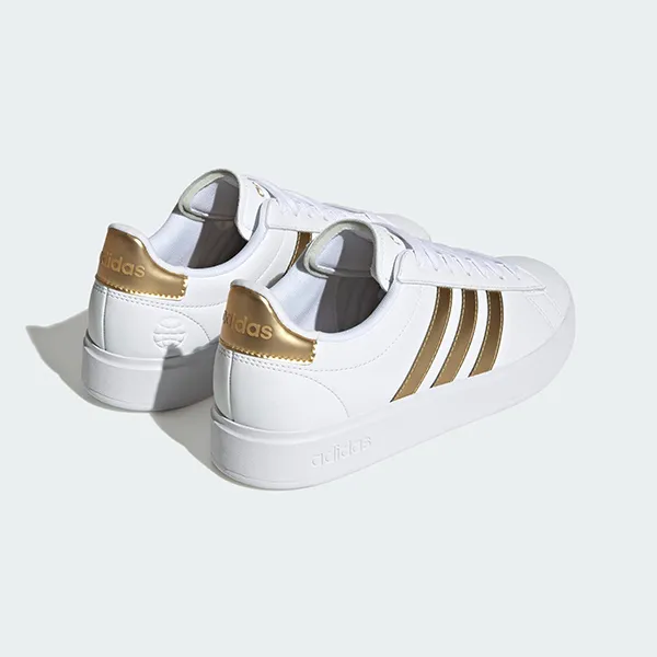 Giày Thể Thao Adidas Grand Court Cloudfoam Lifestyle Court Comfort HP9417 Màu Trắng Vàng Size 38.5