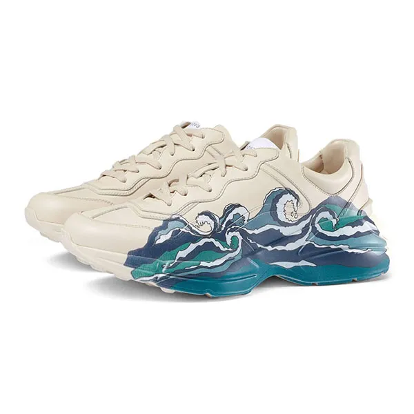 Giày Thể Thao Gucci Rhyton ‘Wave’ 576052-DRW00-9522 Màu Trắng Xanh Size 6.5 - Giày - Vua Hàng Hiệu
