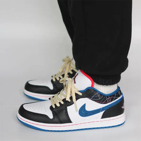 Giày Thể Thao Nike Air Jordan 1 Low Blue Sashiko FV3622-141 Phối Màu Size 42 - Giày - Vua Hàng Hiệu