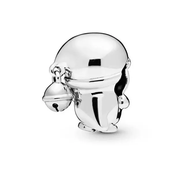 Hạt Vòng Charm Nữ Pandora Christmas Penguin 798477C00 Màu Bạc