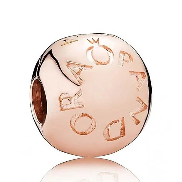 Hạt Vòng Charm Nữ Pandora Loving Logo Clip Rose 781015 Màu Vàng Hồng