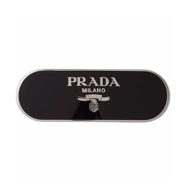 Kẹp Tóc Nữ Prada Logo Plaque Hair Clip 1IF0222BA6 Màu Đen
