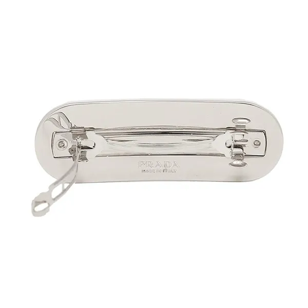 Kẹp Tóc Nữ Prada Logo Plaque Hair Clip 1IF0222BA6 Màu Đen