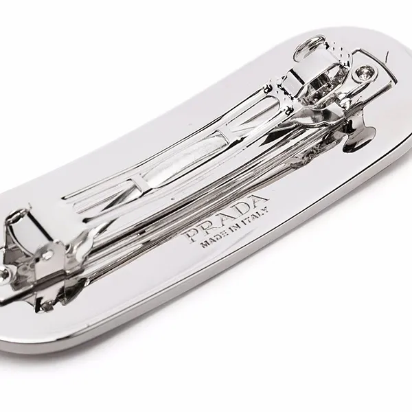 Kẹp Tóc Nữ Prada Logo-Plaque Hair Clip 1IF0222BA6F0442 Màu Hồng