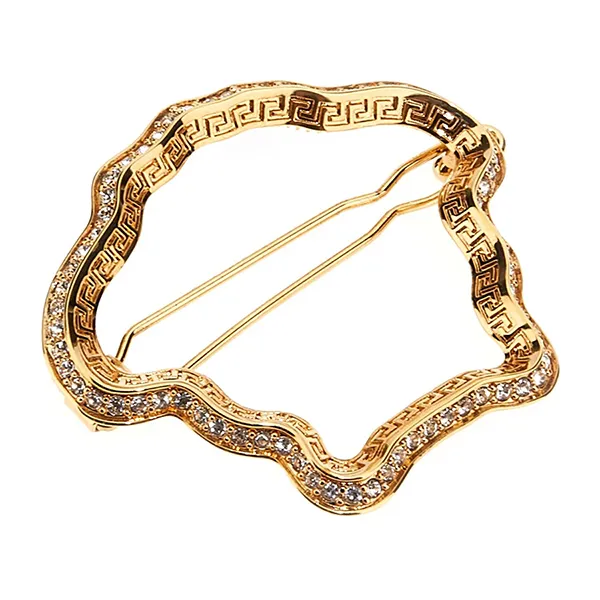 Kẹp Tóc Nữ Versace Medusa Shape Embellished Hair Pin Màu Vàng