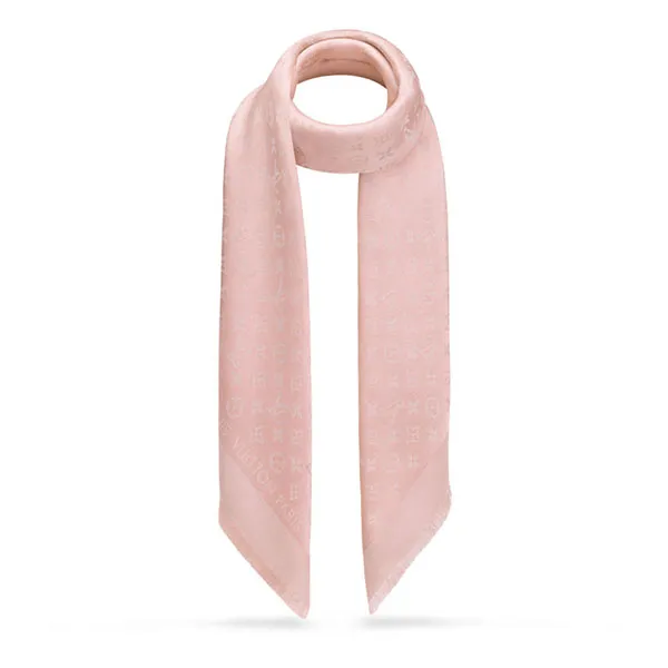 Khăn Louis Vuitton LV Monogram Shine Shawl M70805 Màu Hồng