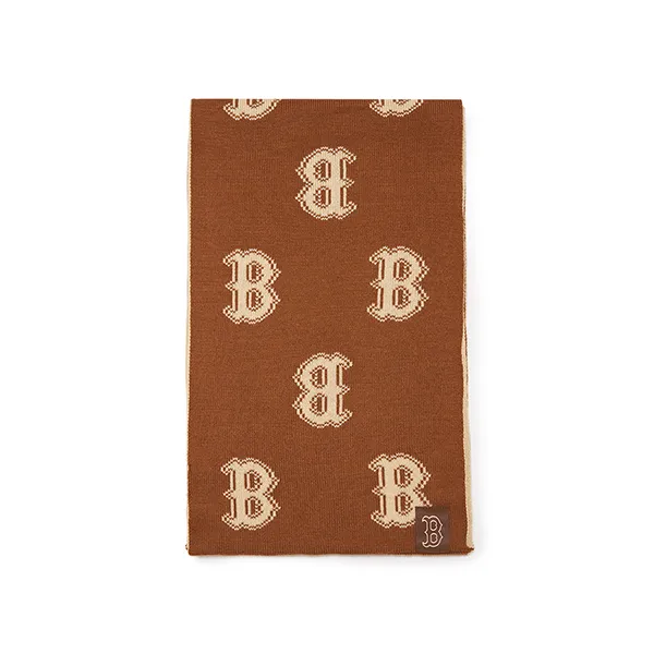 Khăn Quàng Cổ MLB Monogram Boston Red Sox 3AMFM0336-43BRS Màu Nâu