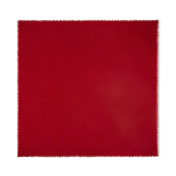 Khăn Quàng Cổ Nữ Louis Vuitton LV M79472 Monogram Classic Shawl 140 x 140cm Màu Đỏ