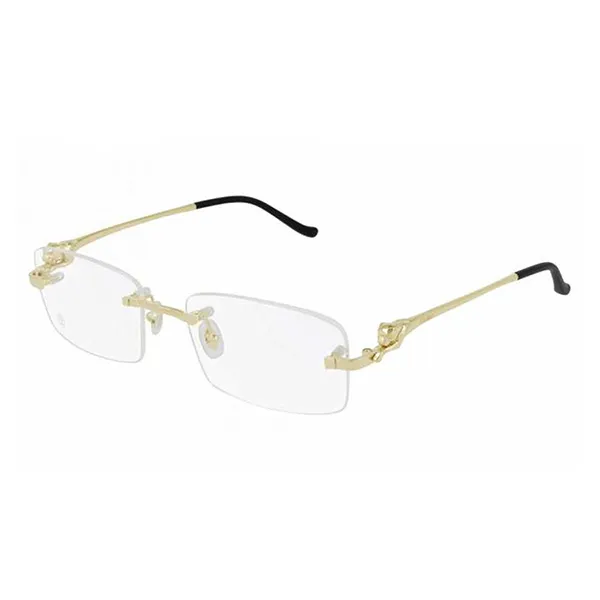 Kính Mắt Cận Cartier Eyeglasses CT0281O 001 Màu Vàng - Kính mắt - Vua Hàng Hiệu