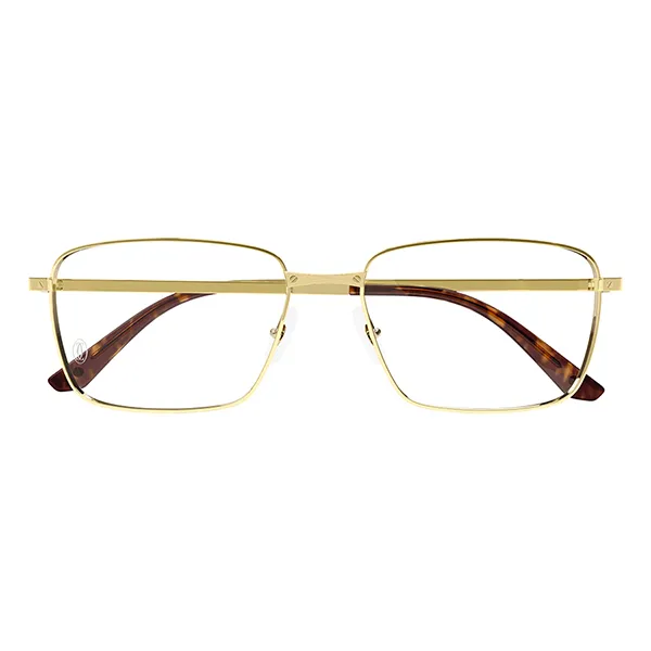 Kính Mắt Cận Cartier Santos Classic Rectangular CT0320OA 001 Màu Vàng - Kính mắt - Vua Hàng Hiệu