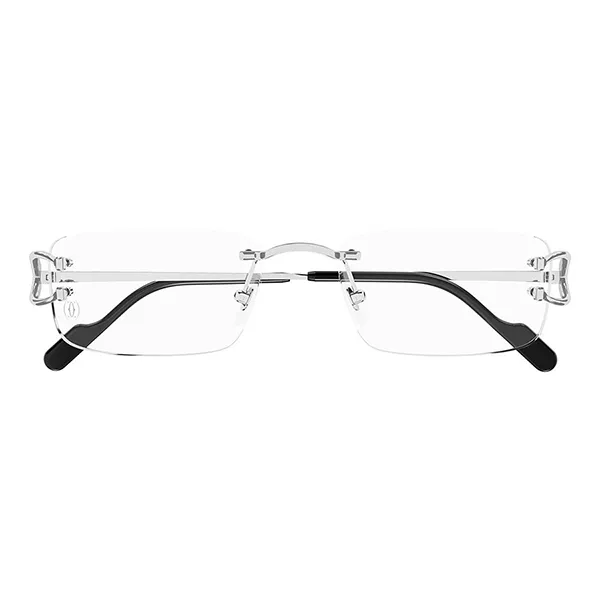 Kính Mắt Cận Nam Cartier Eyeglasses CT0344O 002 Màu Bạc - Kính mắt - Vua Hàng Hiệu