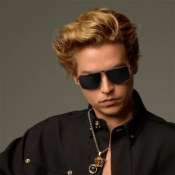 Kính Mát Nam Versace Gunmetal Silver Mirror Sunglasses 2242 1001/6G 3N Màu Xám