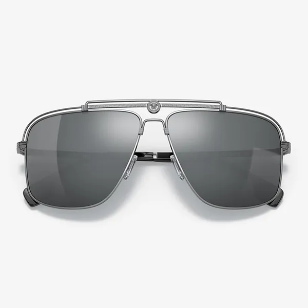 Kính Mát Nam Versace Gunmetal Silver Mirror Sunglasses 2242 1001/6G 3N Màu Xám