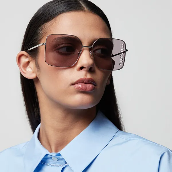 Kính Mát Nữ Miu Miu Sunglasses MU51Y 1BC-03V 2N Màu Bạc Tím