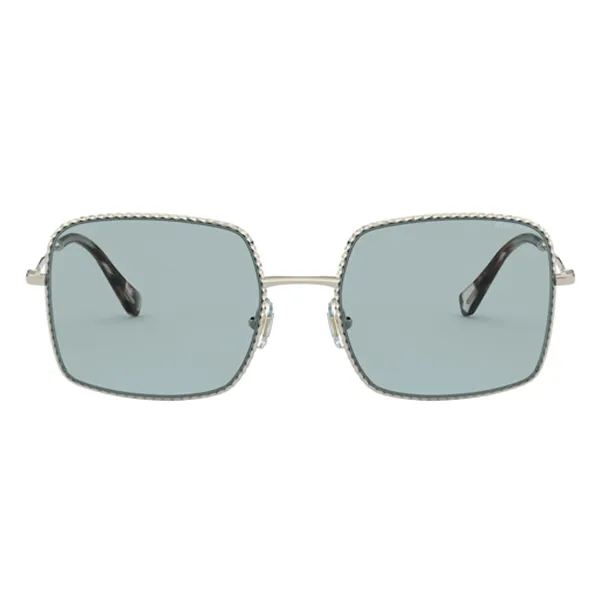 Kính Mát Nữ Miu Miu Sunglasses OMU 61VS ZVN02F 56 Màu Bạc Xanh - Kính mắt - Vua Hàng Hiệu