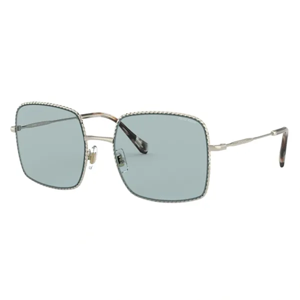 Kính Mát Nữ Miu Miu Sunglasses OMU 61VS ZVN02F 56 Màu Bạc Xanh - Kính mắt - Vua Hàng Hiệu
