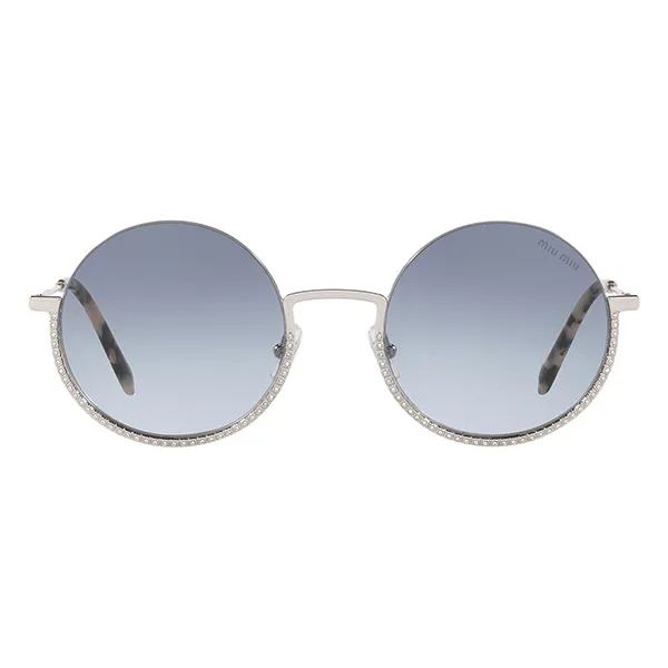 Kính Mát Nữ Miu Miu Sunglasses OMU 69US 1BC4R2 52 Màu Bạc Xanh - Kính mắt - Vua Hàng Hiệu