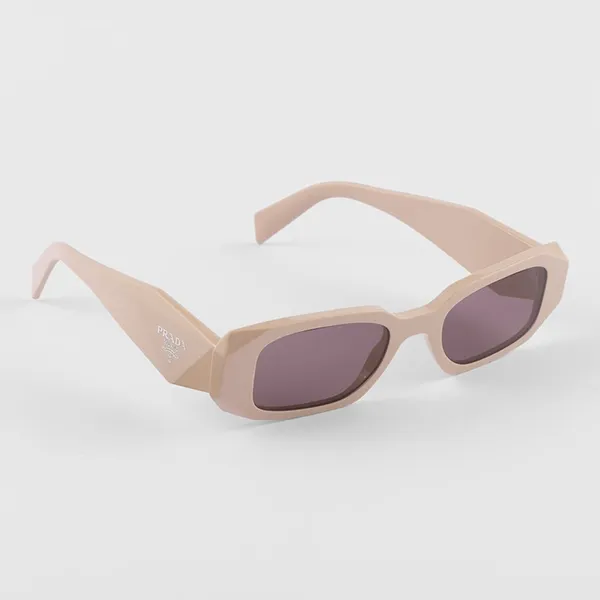 Kính Mát Nữ Prada Symbole Sunglasses SPR17W Màu Be - Kính mắt - Vua Hàng Hiệu