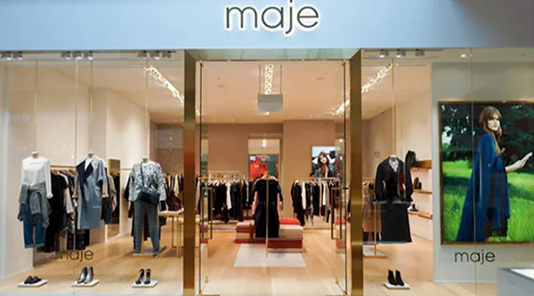 Áo Khoác Nữ Maje Wool-Blend Felt In Red MEPBL00676 Màu Trắng Phối Đỏ Size 0 - Thời trang - Vua Hàng Hiệu