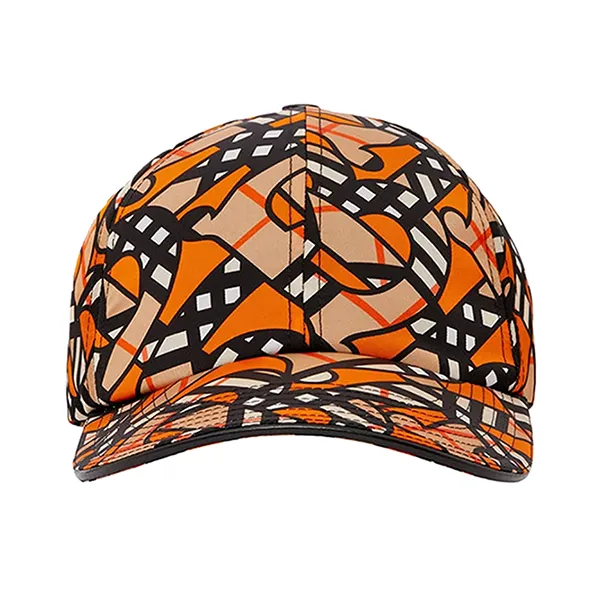 Mũ Nam Burberry Men's Monogram Baseball Cap Màu Cam Đen