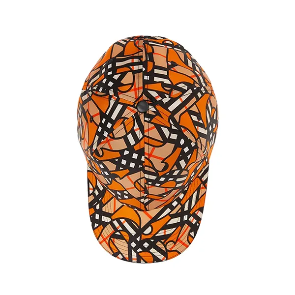 Mũ Nam Burberry Men's Monogram Baseball Cap Màu Cam Đen