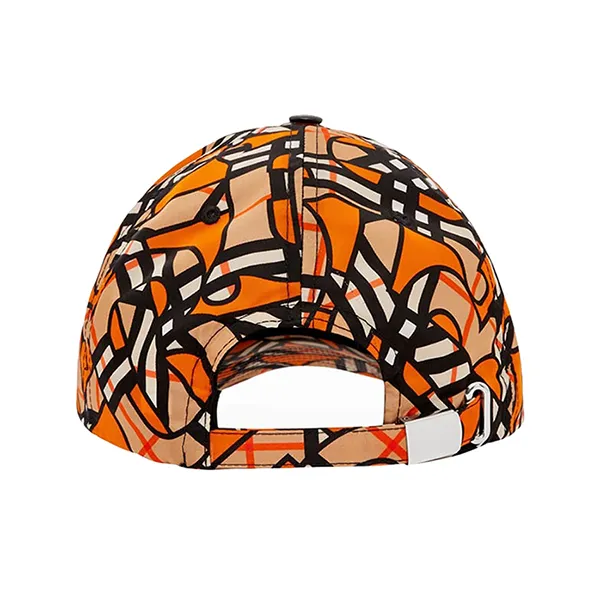 Mũ Nam Burberry Men's Monogram Baseball Cap Màu Cam Đen