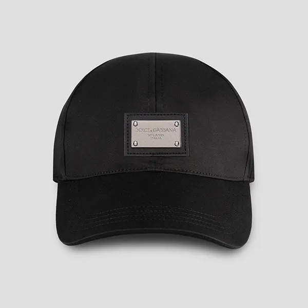 Mũ Nam Dolce & Gabbana D&G Black Logo Plaque GH590A GF421 N0000 Màu Đen Size 59