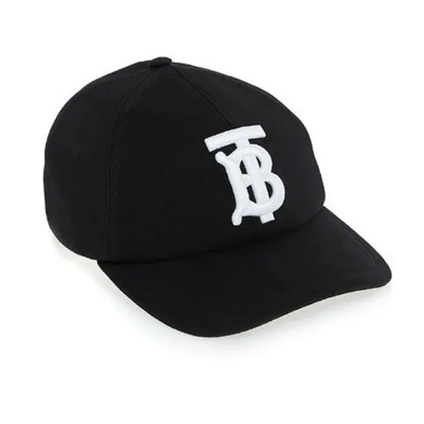 Mũ Unisex Burberry Black TB Logo Embroidered Baseball Cap Màu Đen