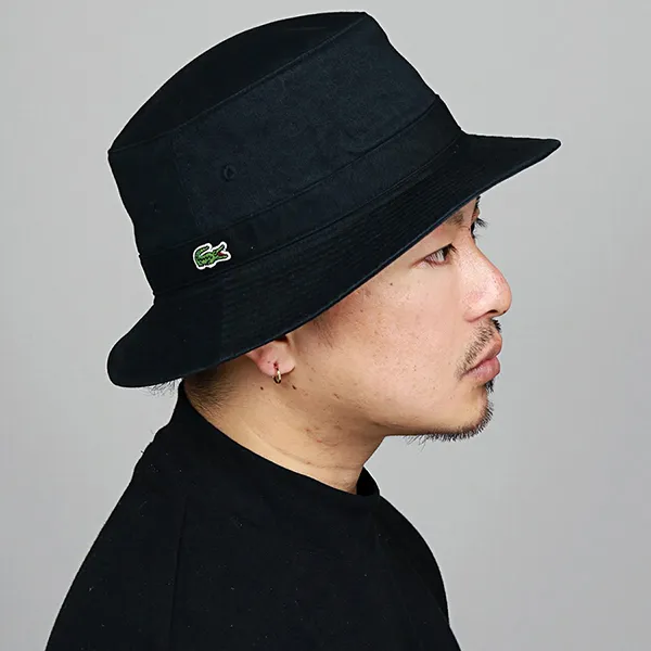 Mũ Unisex Lacoste Bucket Hat Black Màu Đen - Mũ nón - Vua Hàng Hiệu