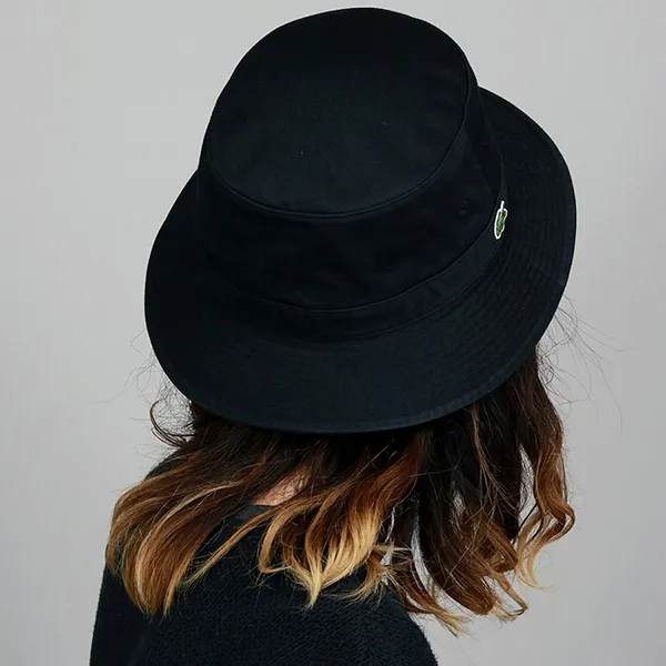 Mũ Unisex Lacoste Bucket Hat Black Màu Đen - Mũ nón - Vua Hàng Hiệu
