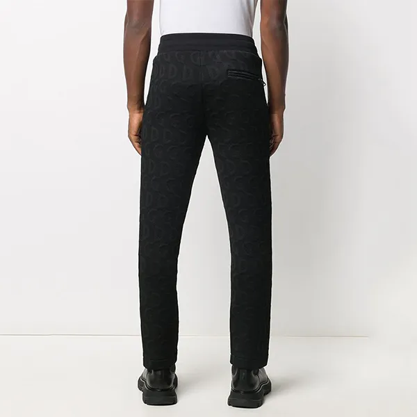 Quần Nỉ Nam Dolce & Gabbana D&G Multi-Logo Track Pants GW3EATFJ7C6 Màu Đen Size 46