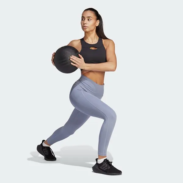 Quần Bó Tập Luyện Nữ Adidas Legging HR5442 Màu Tím Bạc Size 2XS - Thời trang - Vua Hàng Hiệu