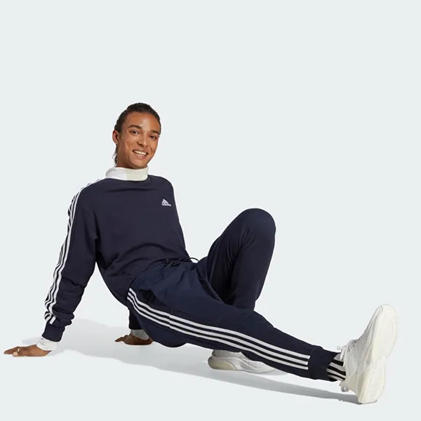 Quần Dài Thể Thao Nam Adidas Essentials 3-Stripes Fishskin Tapered Pants IC9406 Màu Xanh Đen Size XS - Thời trang - Vua Hàng Hiệu