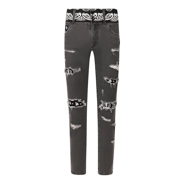 Quần Jean Dolce & Gabbana D&G Gray Wash Black Crown Denim GW99LZG8BX1S9001 Màu Đen Xám Size 44 - Thời trang - Vua Hàng Hiệu