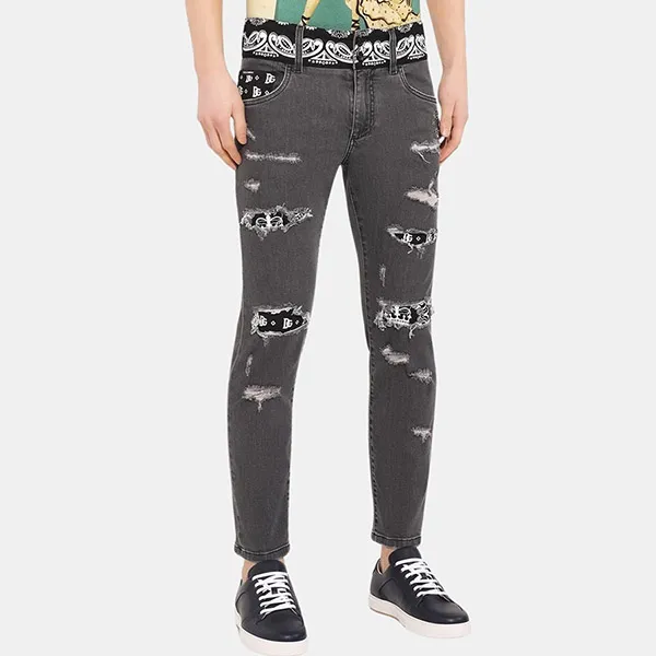 Quần Jean Dolce & Gabbana D&G Gray Wash Black Crown Denim GW99LZG8BX1S9001 Màu Đen Xám Size 44 - Thời trang - Vua Hàng Hiệu