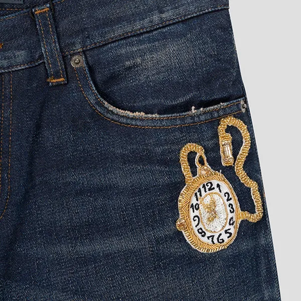 Quần Jean Nam Dolce & Gabbana D&G Blue With Logo Embroidered G6OLLZ G8T91 S9001 Màu Xanh Size 44 - Thời trang - Vua Hàng Hiệu
