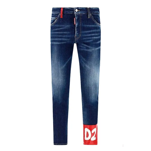 Quần Jean Nam Dsquared2 Blue With Paint Pattern Lettering Printed S74LB1074 S30342 Màu Xanh - Thời trang - Vua Hàng Hiệu