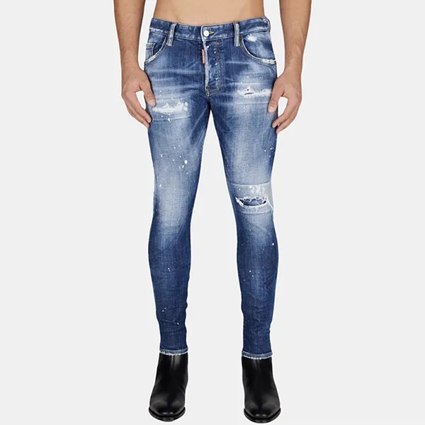 Quần Jean Nam Dsquared2 Super Twinky S74LB1327S30872470 Màu Xanh Size 48