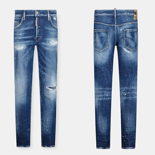 Quần Jean Nam Dsquared2 Super Twinky S74LB1327S30872470 Màu Xanh Size 48