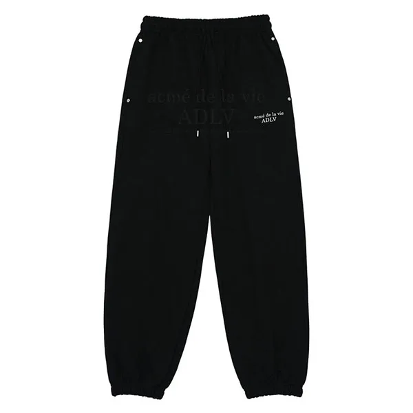 Quần Jogger Acmé De La Vie ADLV Basic Logo Rivet Point Màu Đen Size 1