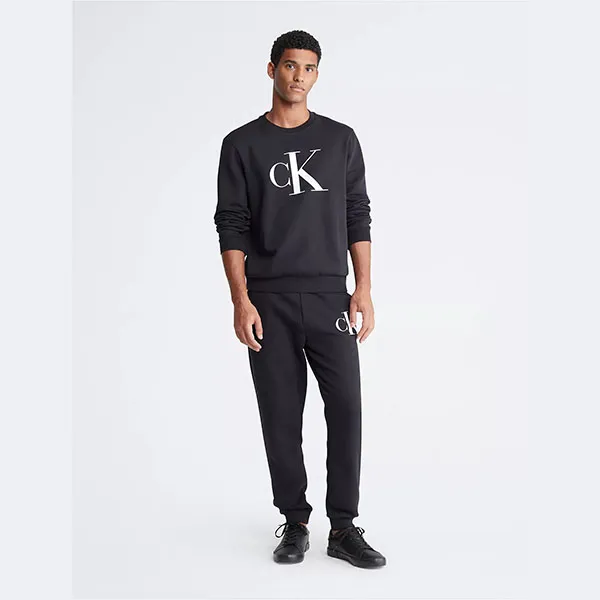 Quần Jogger Nam Calvin Klein CK Monogram Logo Fleece SP40581524 Màu Đen Size L - Thời trang - Vua Hàng Hiệu