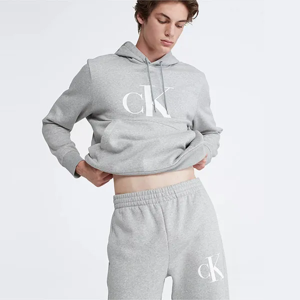 Quần Jogger Nam Calvin Klein CK Monogram Logo Fleece SP40588320 Màu Xám Size S - Thời trang - Vua Hàng Hiệu