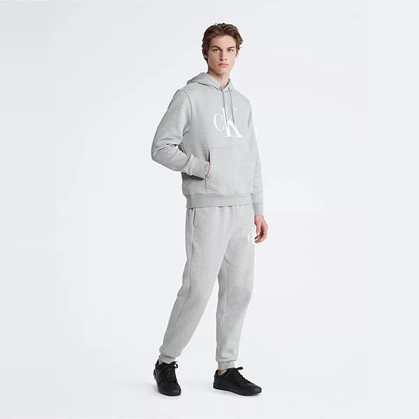Quần Jogger Nam Calvin Klein CK Monogram Logo Fleece SP40588320 Màu Xám Size S - Thời trang - Vua Hàng Hiệu